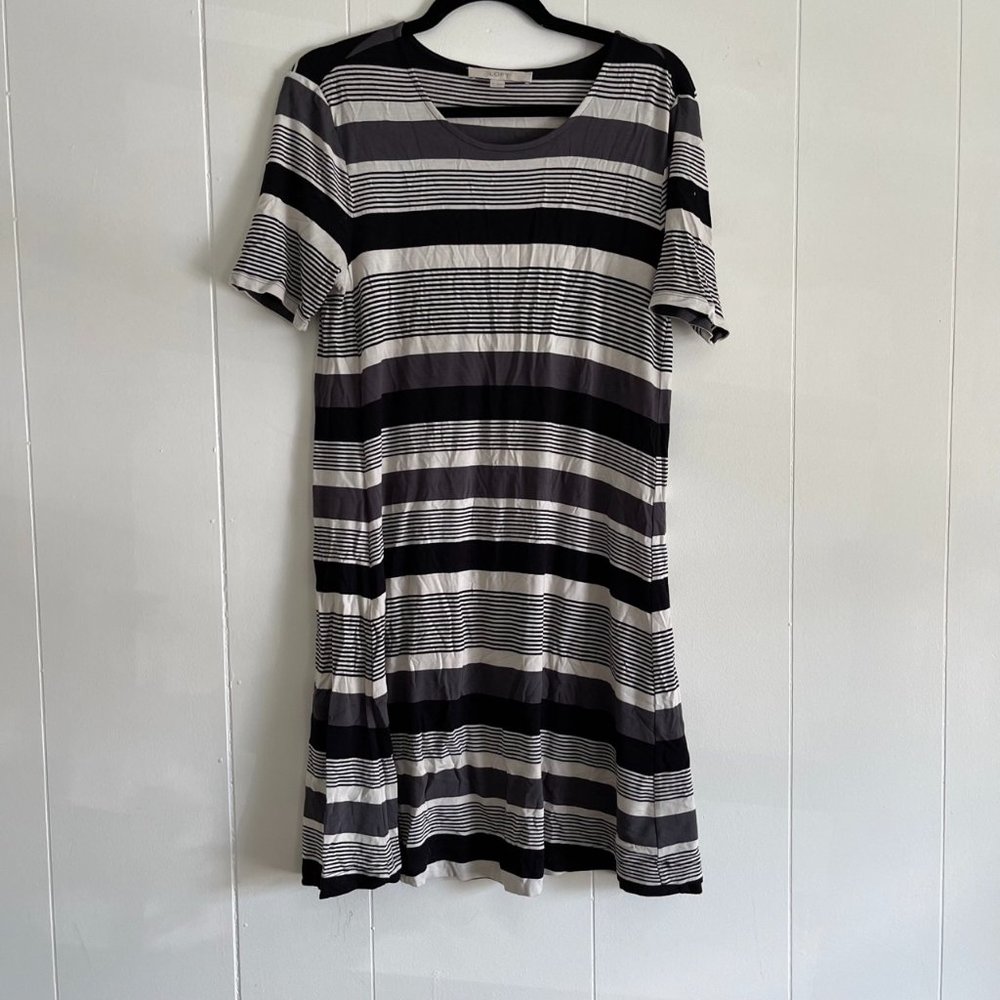 LOFT Women's Striped Swing Dress